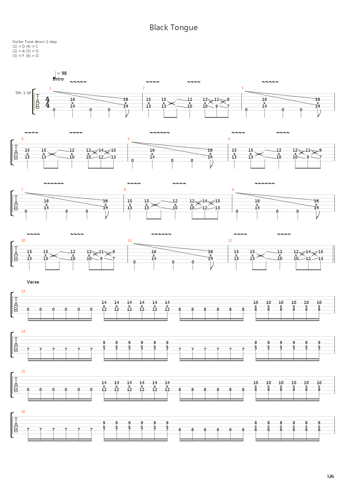 Black Tongue吉他谱