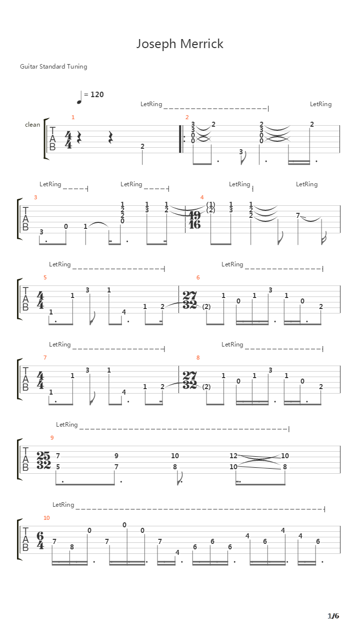 Joseph Merrick吉他谱