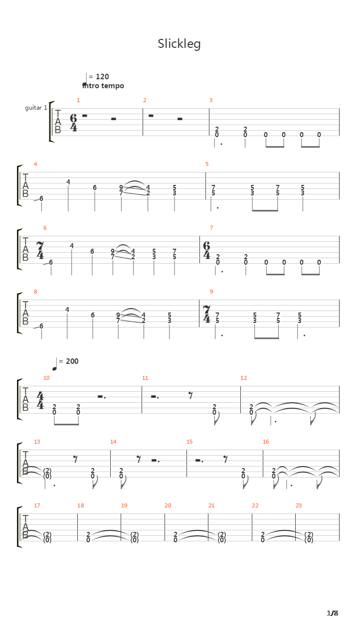 Slickleg吉他谱