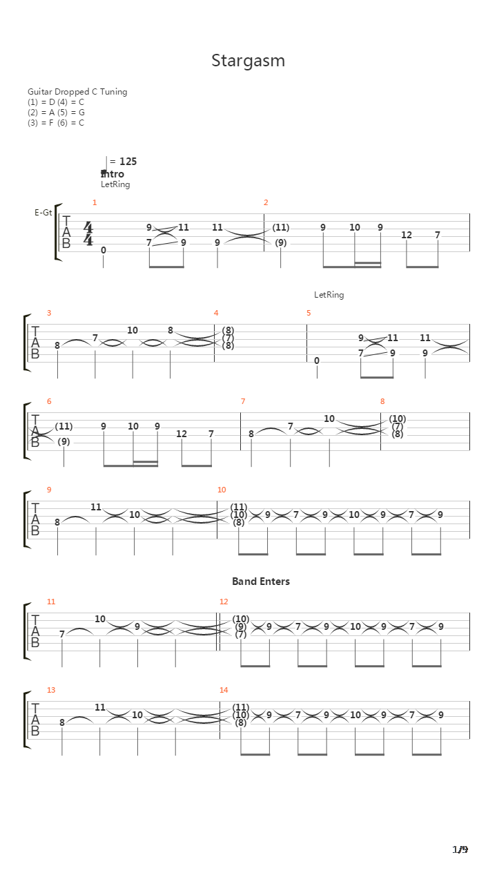 Stargasm吉他谱