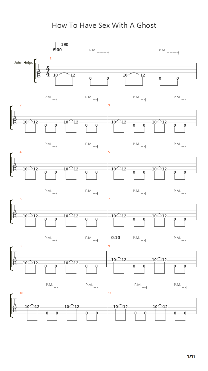 How To Have Sex With A Ghost吉他谱