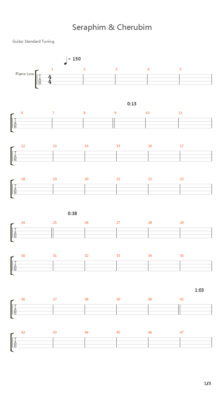 Seraphim And Cherubim吉他谱