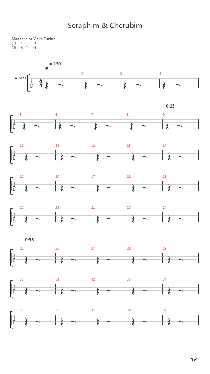 Seraphim And Cherubim吉他谱
