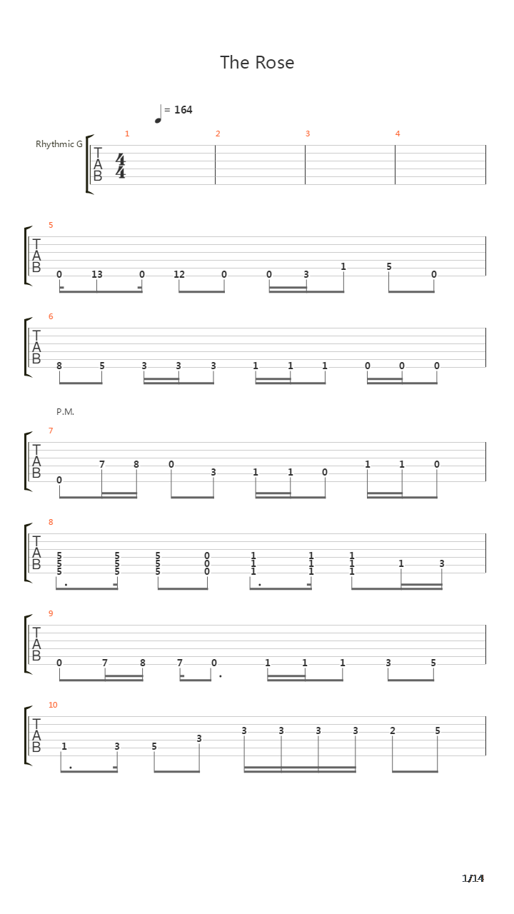 The Rose吉他谱
