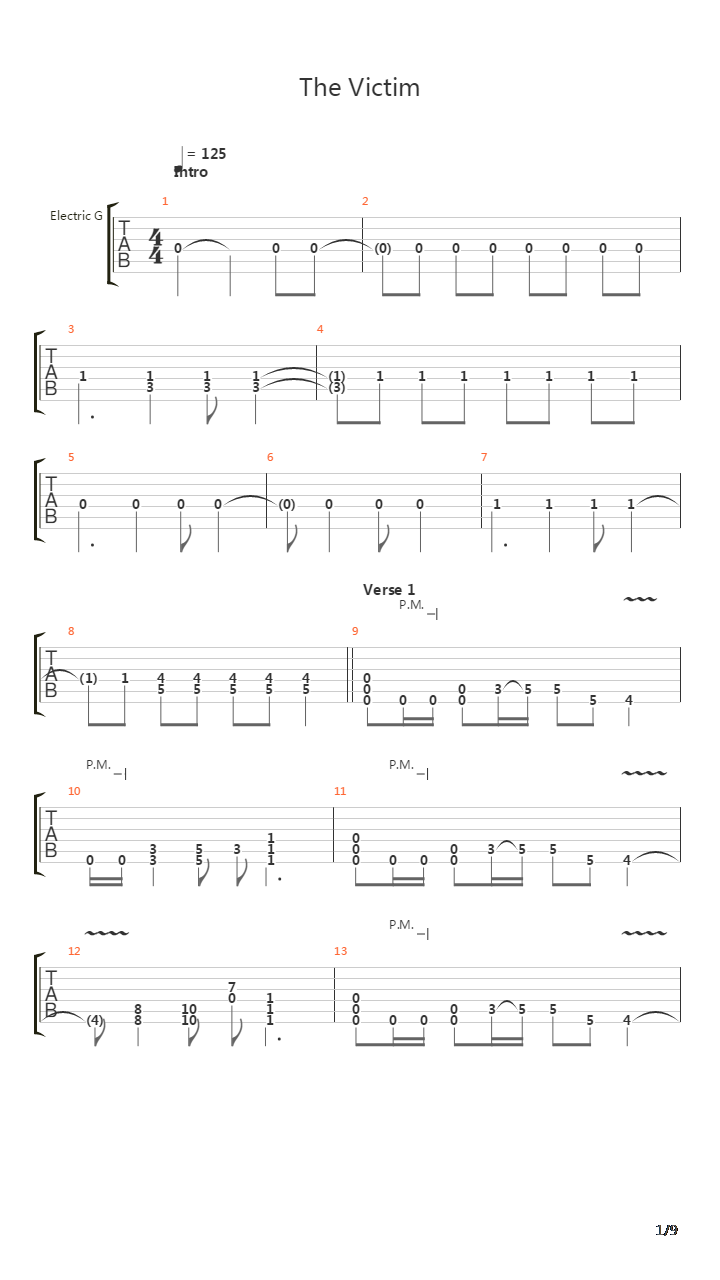 The Victim吉他谱