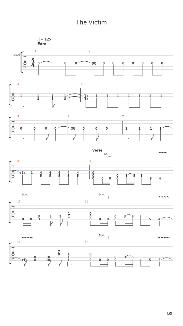 The Victim吉他谱