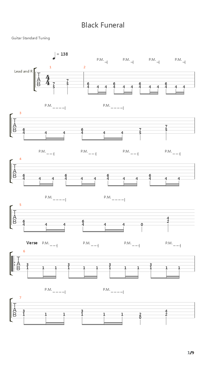 Black Funeral吉他谱