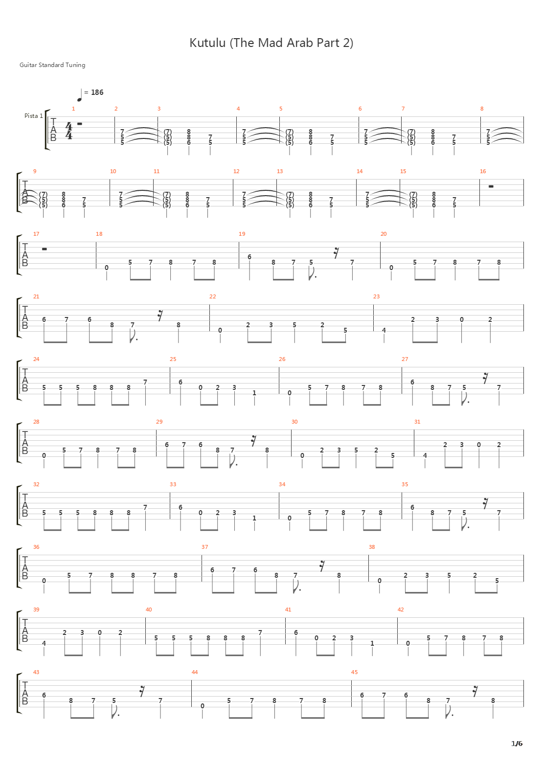 Kutulu The Mad Arab Part 2吉他谱