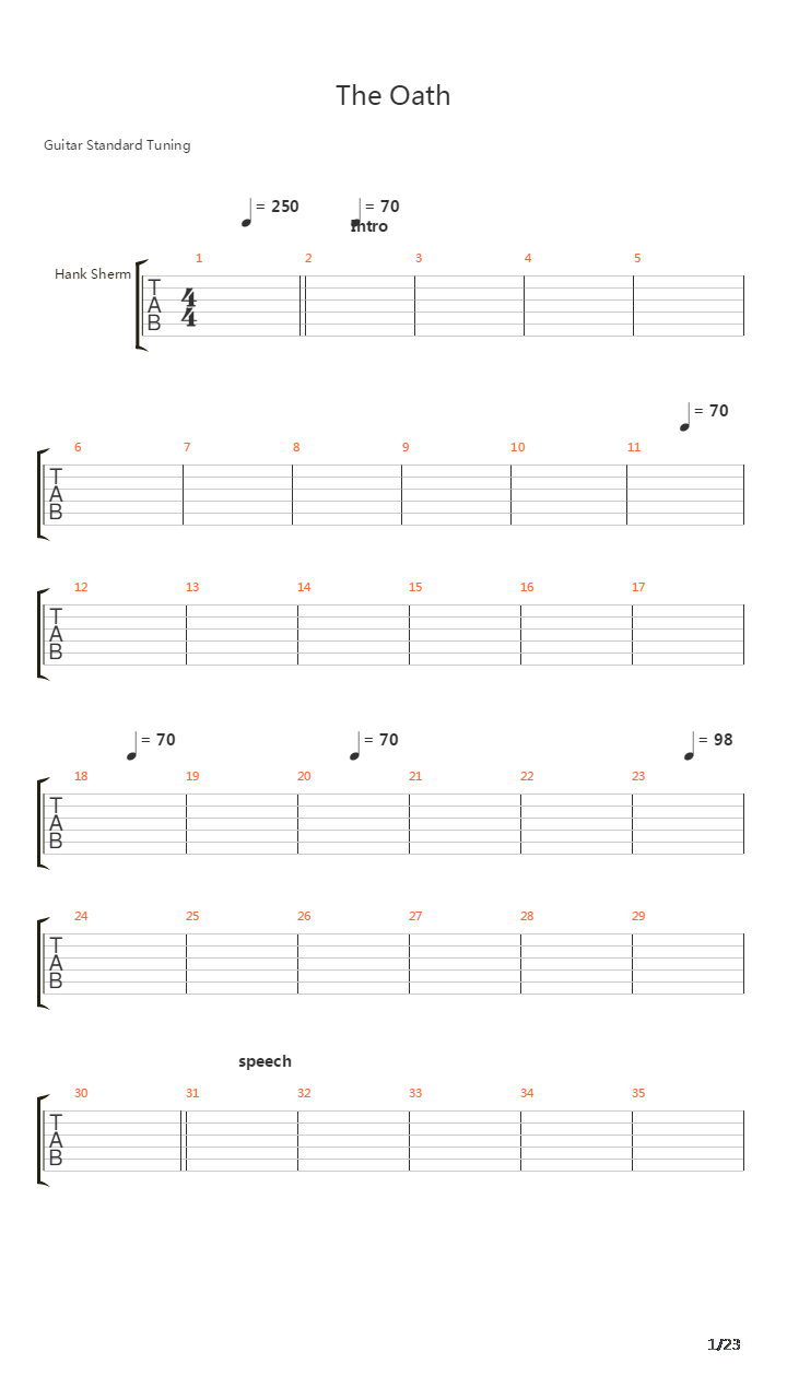 The Oath吉他谱