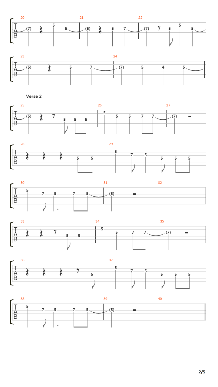 2000 Miles吉他谱