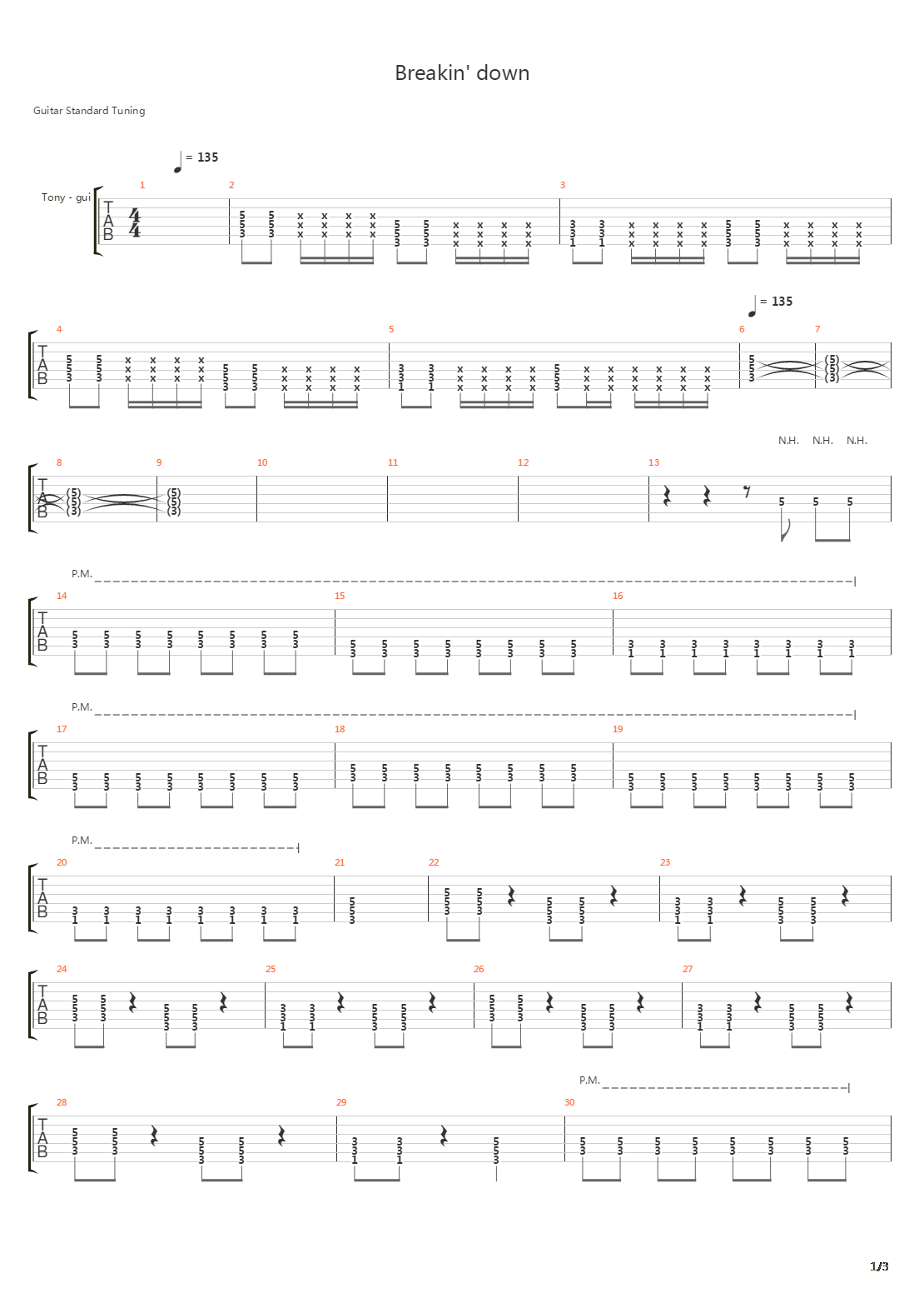 Breakin Down吉他谱