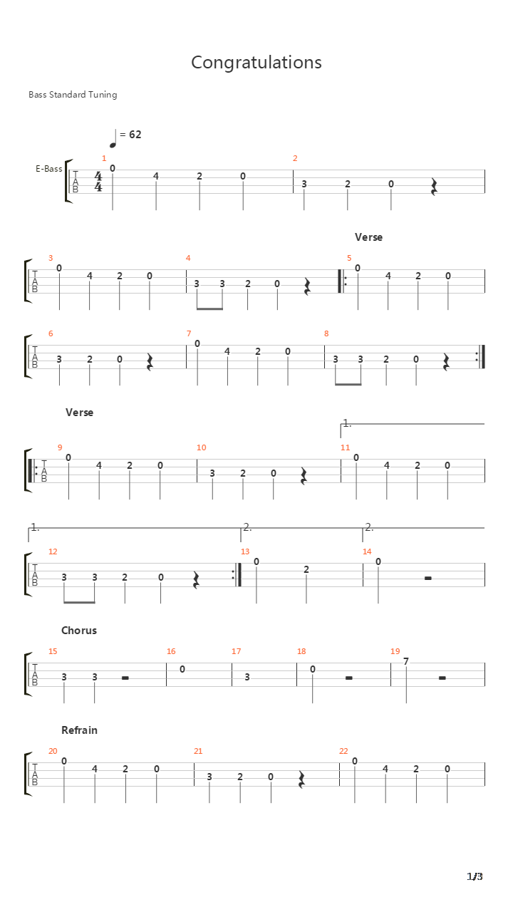 Congratulations吉他谱