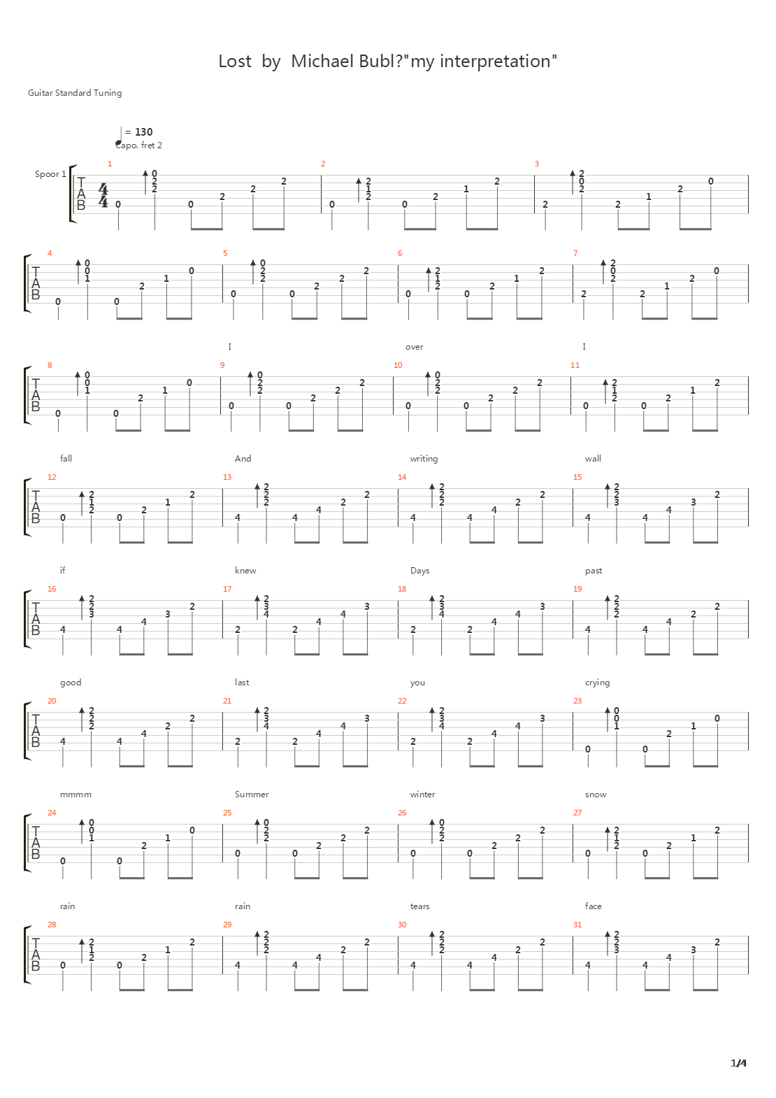 Lost吉他谱