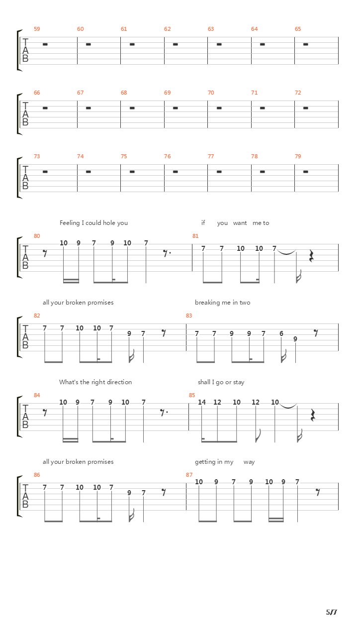 Broken Promises吉他谱