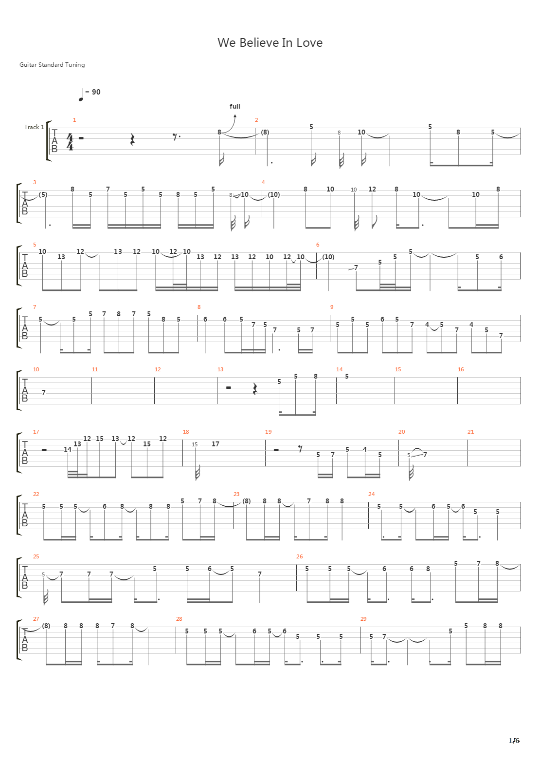 We Believe In Love吉他谱