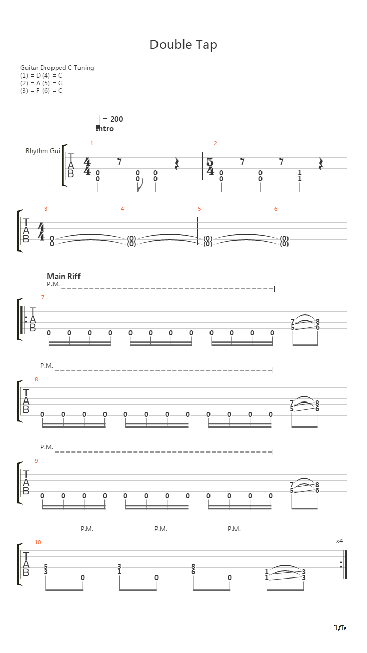 Double Tap吉他谱