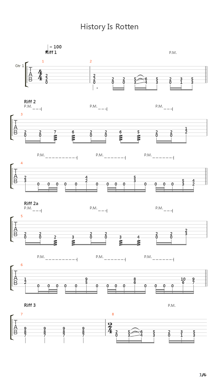 History Is Rotten吉他谱