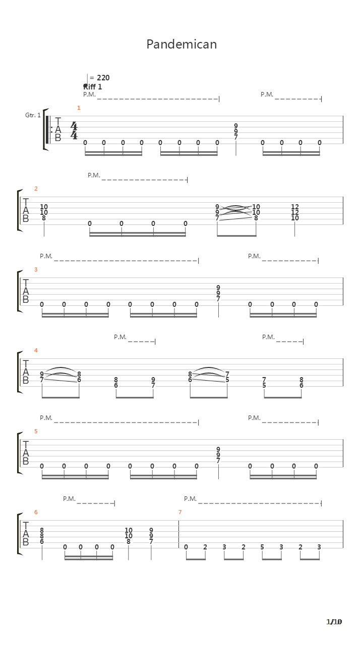 Pandemican吉他谱