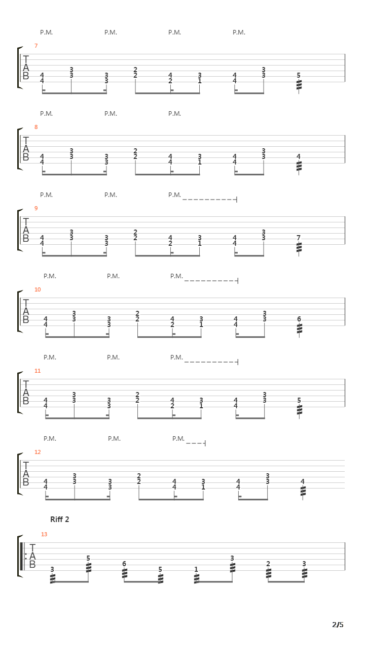 Pulling Out The Nails吉他谱