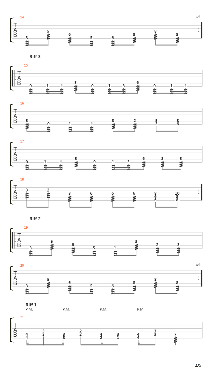 Pulling Out The Nails吉他谱