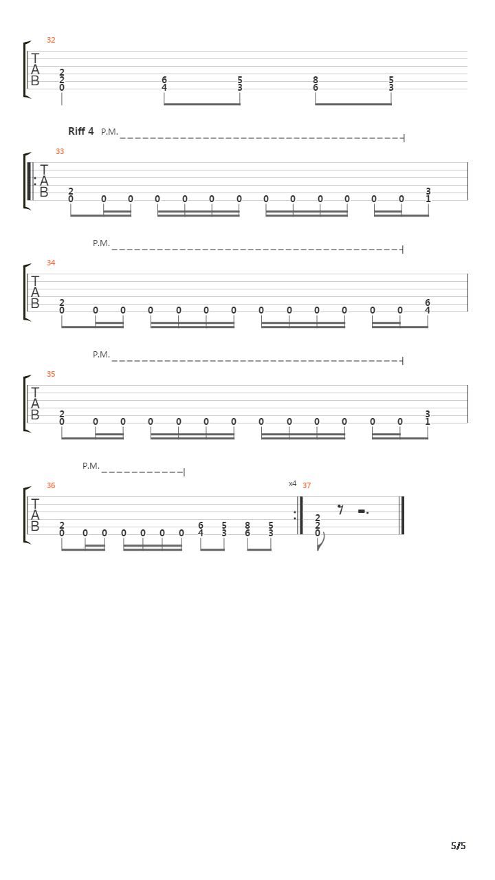 Pulling Out The Nails吉他谱