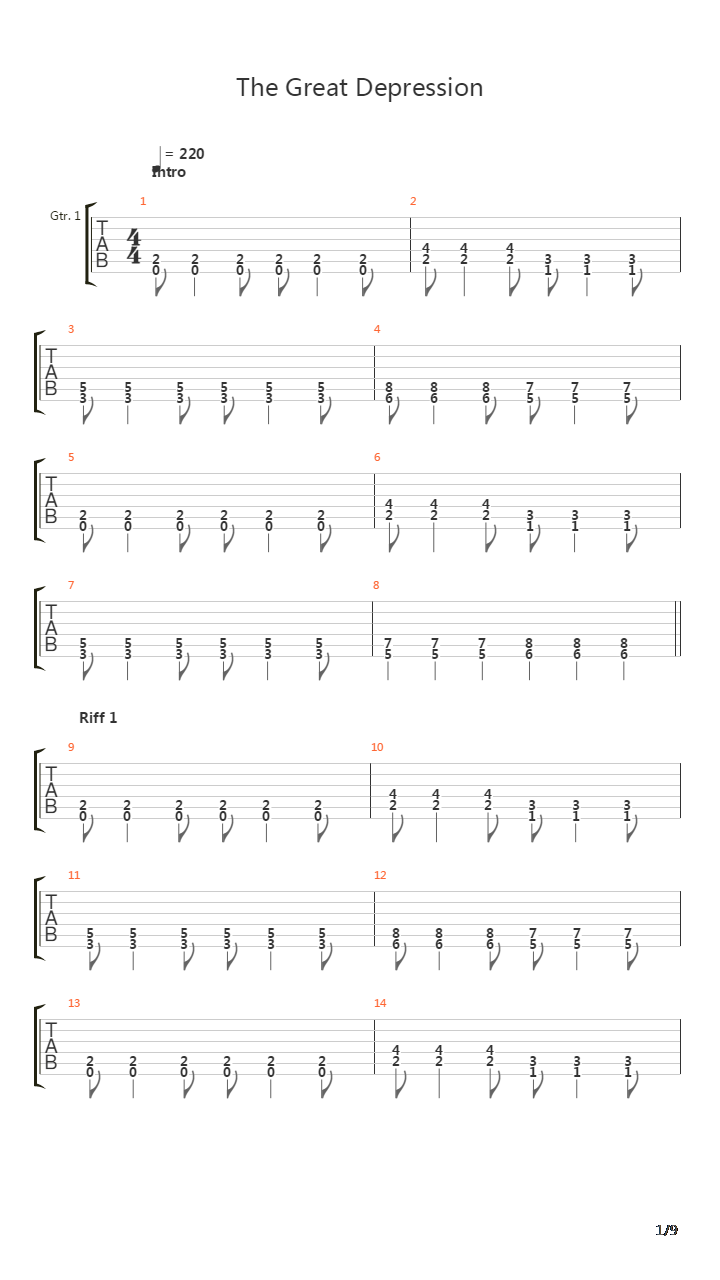 The Great Depression吉他谱