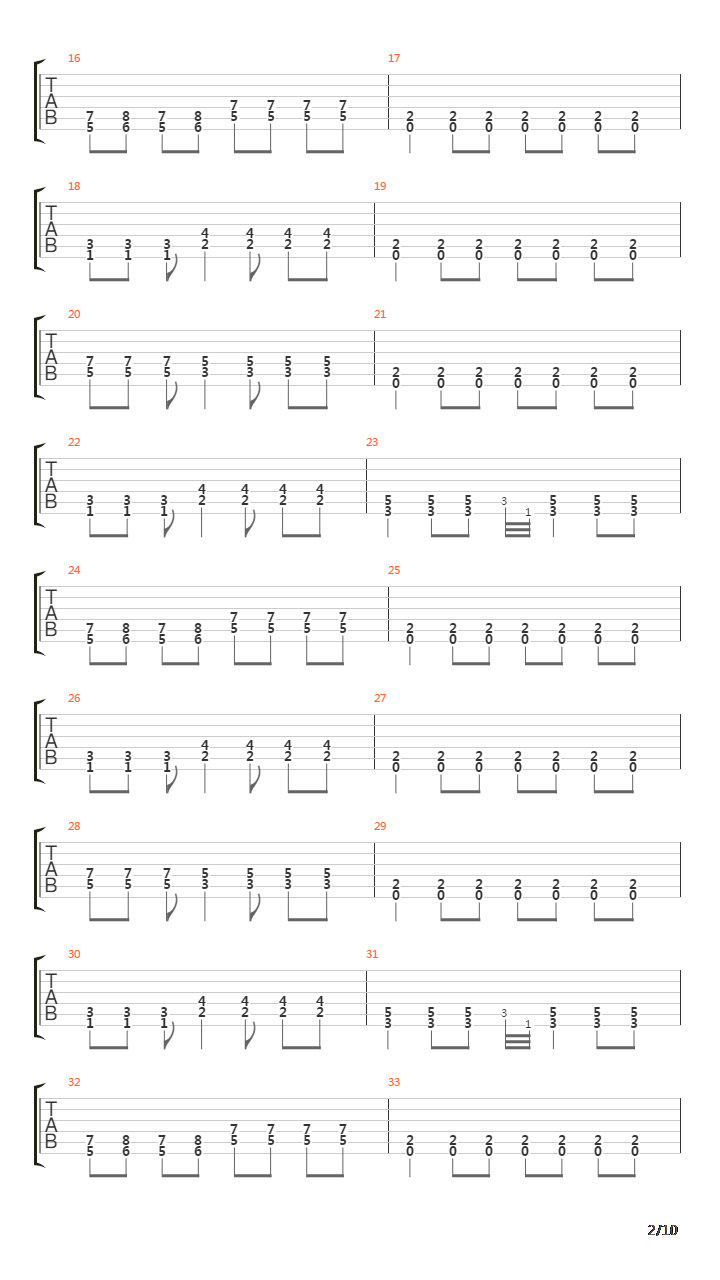 The Spectator吉他谱