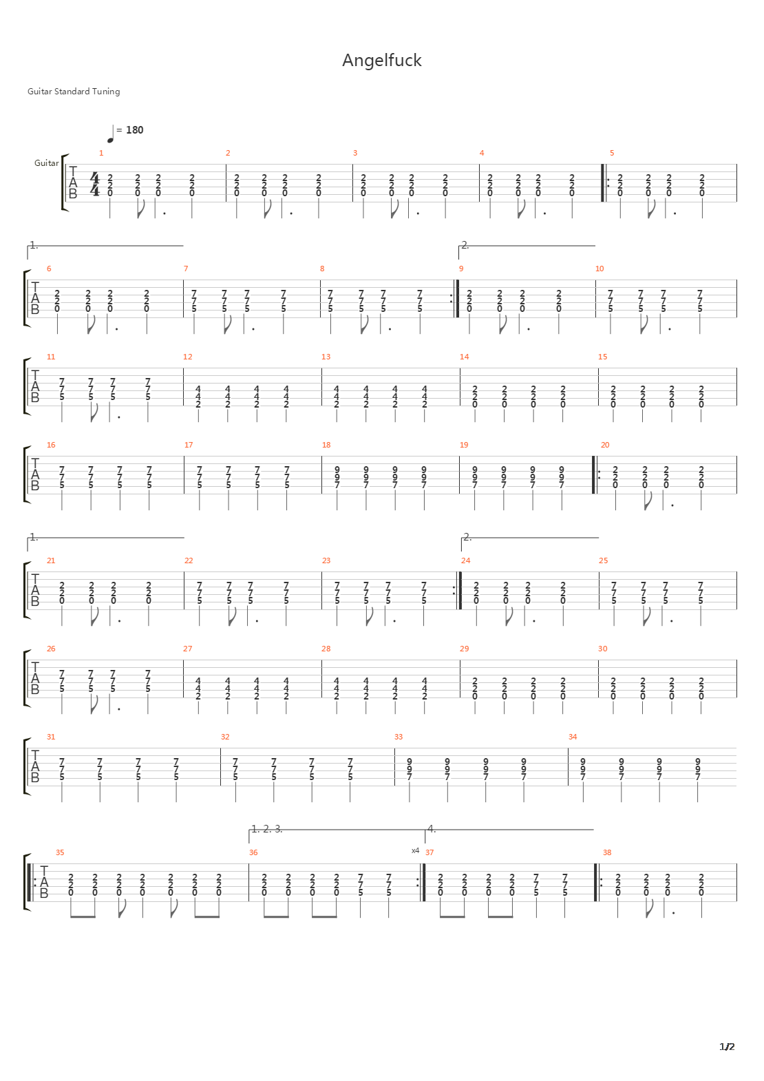 Angelfuck吉他谱