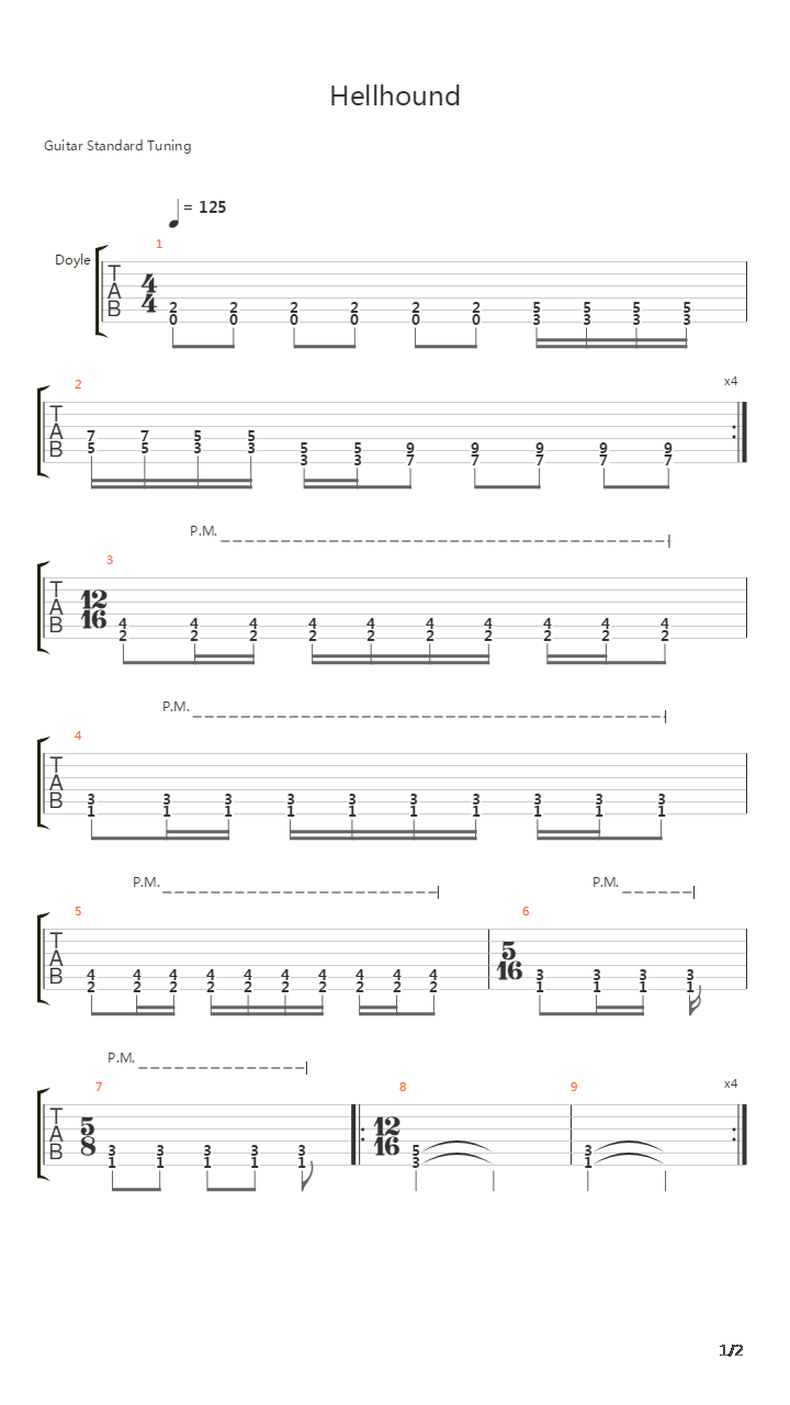 Hellhound吉他谱