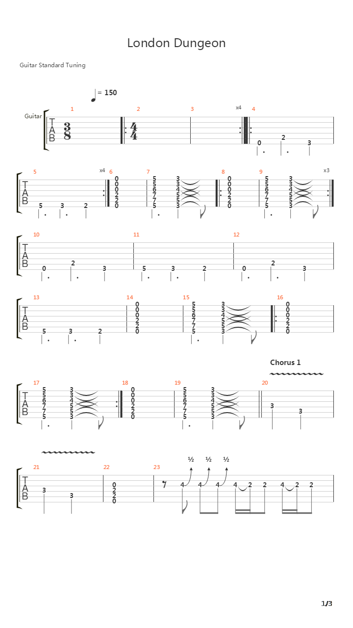 London Dungeon吉他谱