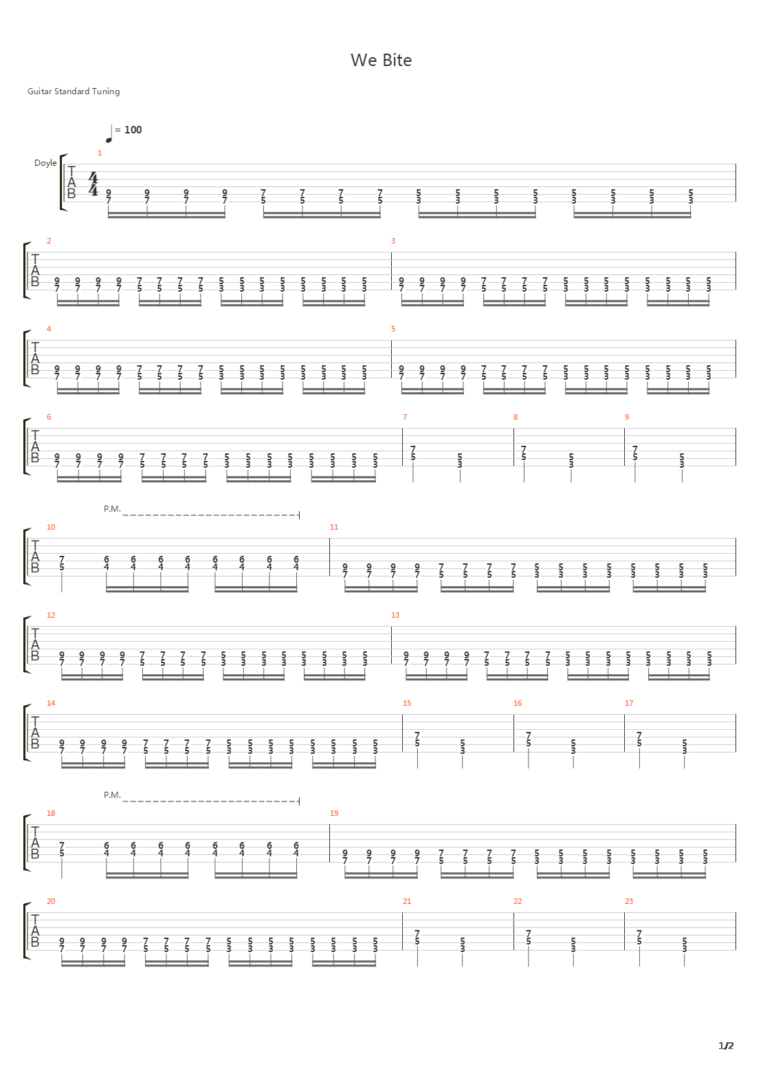We Bite吉他谱