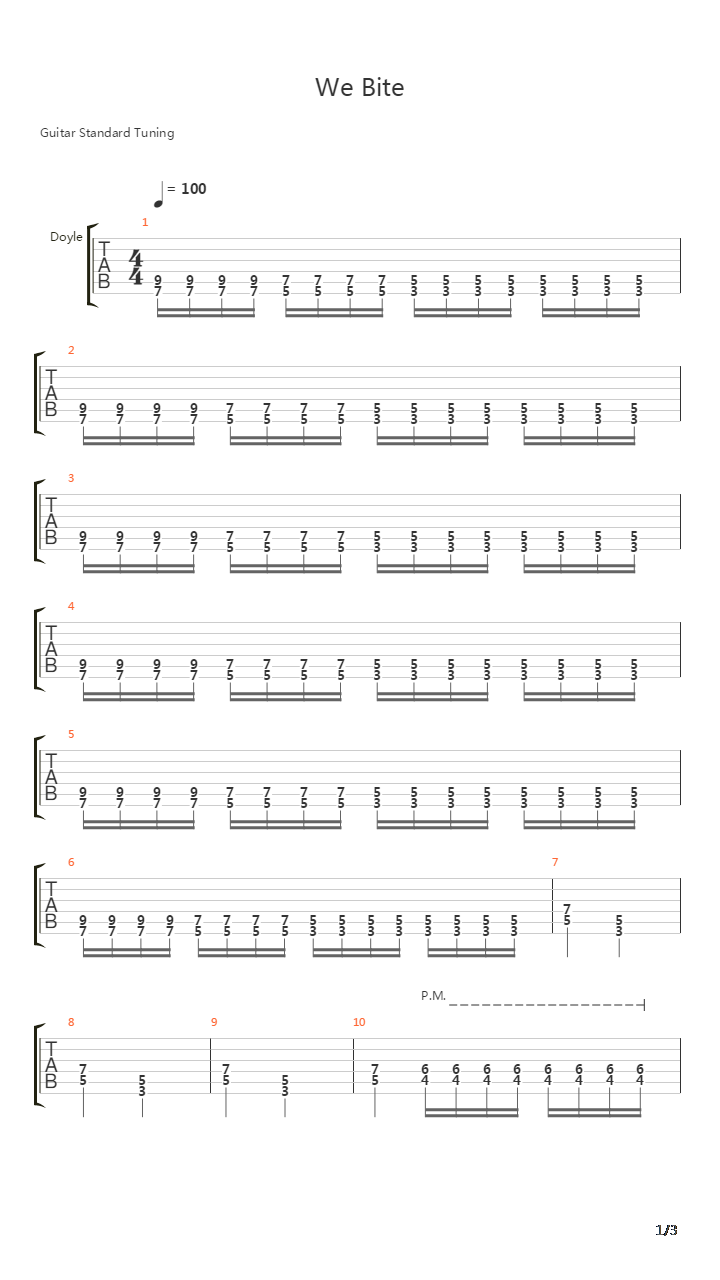We Bite吉他谱