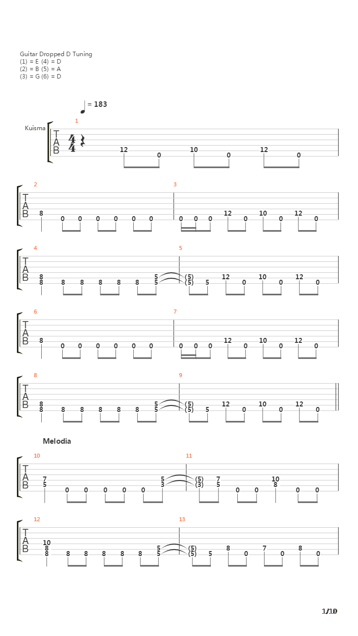 Haudan Takaa吉他谱