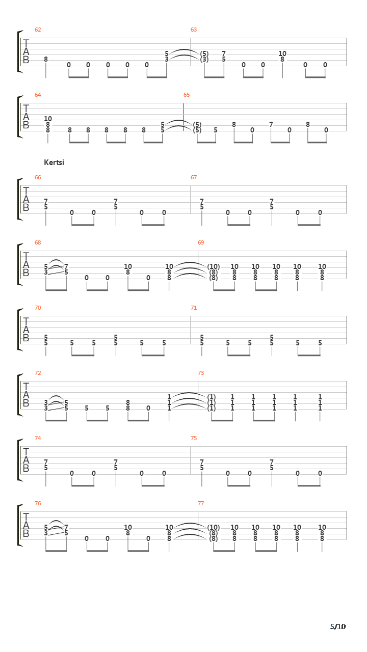 Haudan Takaa吉他谱