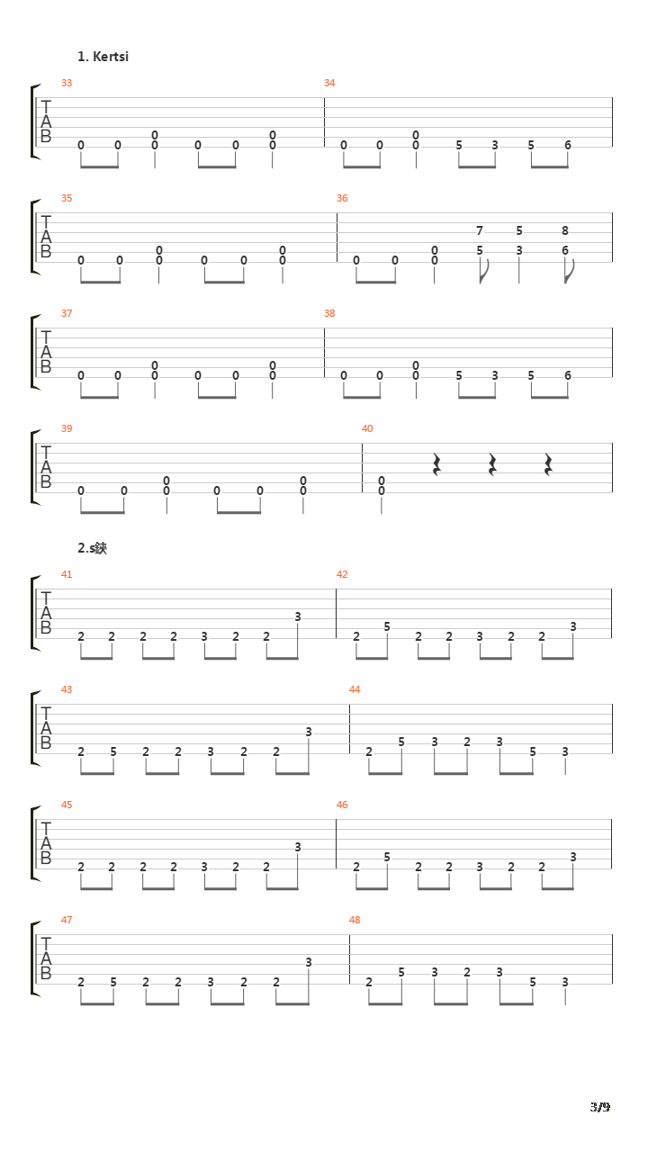 Hiljaisuuden Julistaja吉他谱