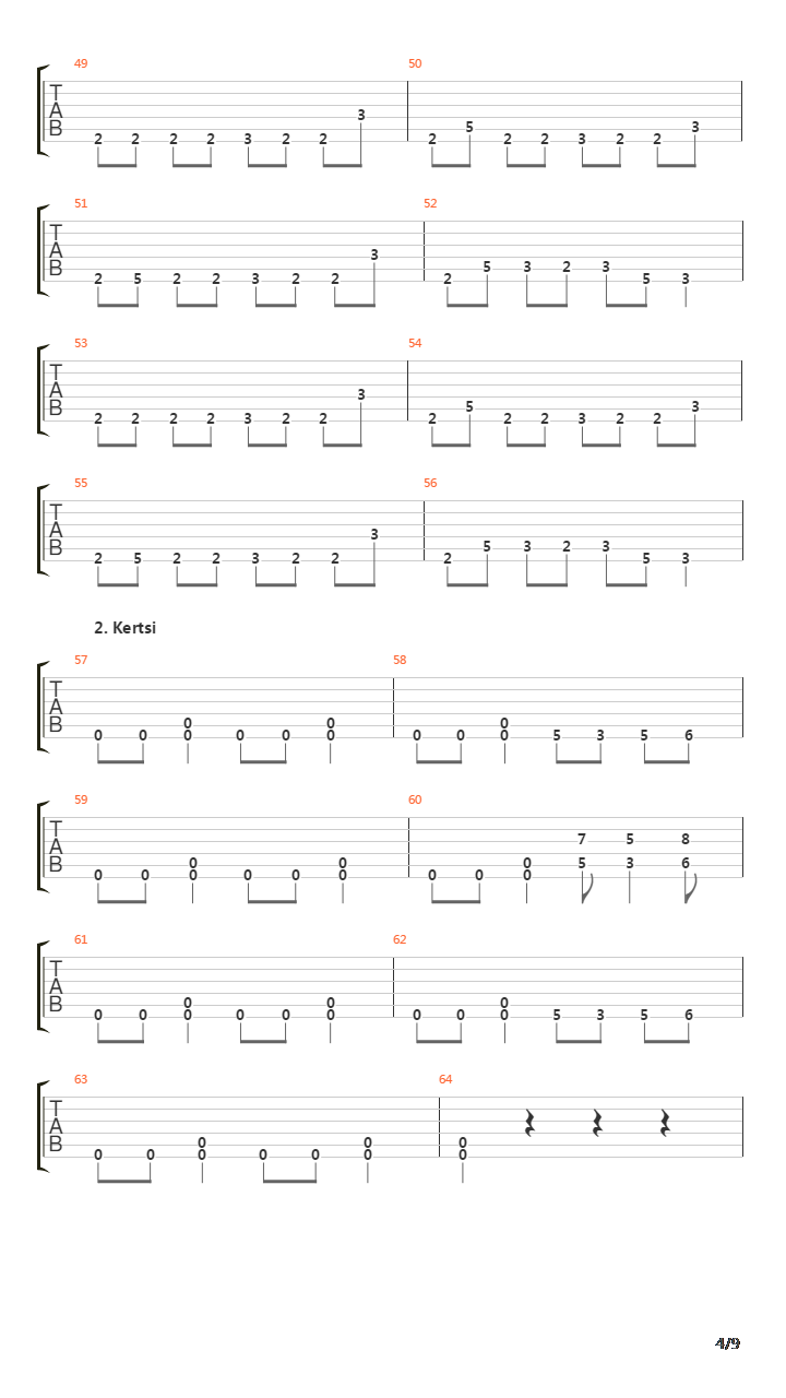 Hiljaisuuden Julistaja吉他谱