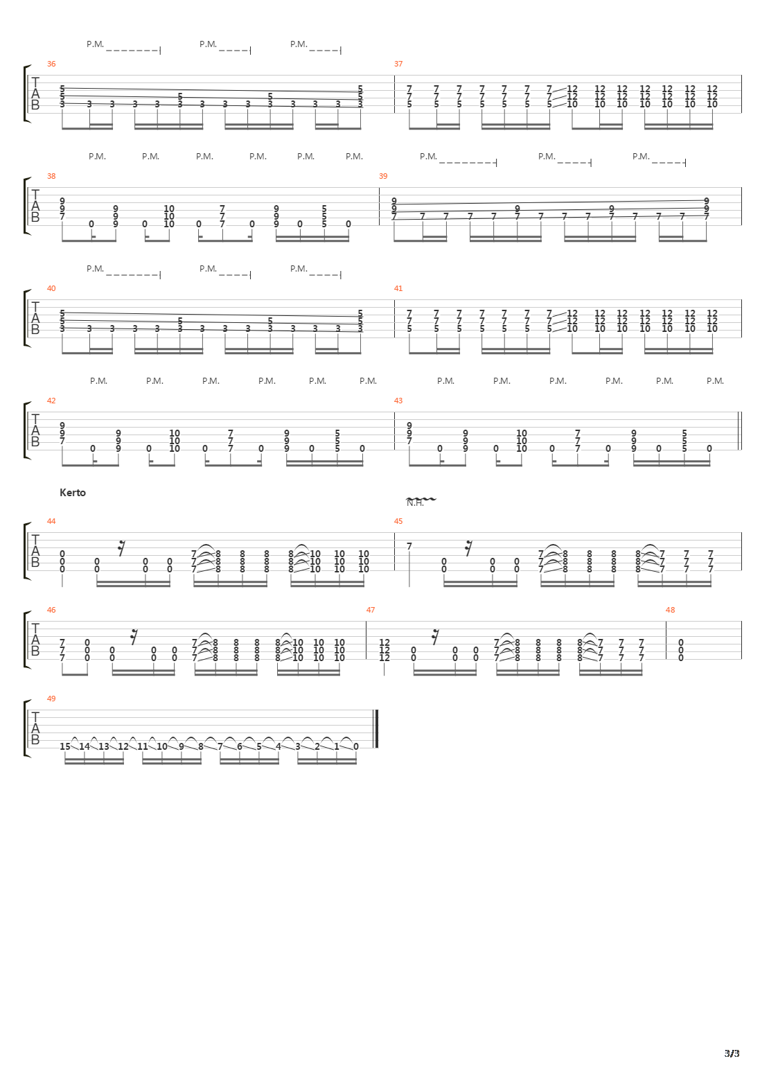 Kuollut Kuolleempi Kuollein吉他谱