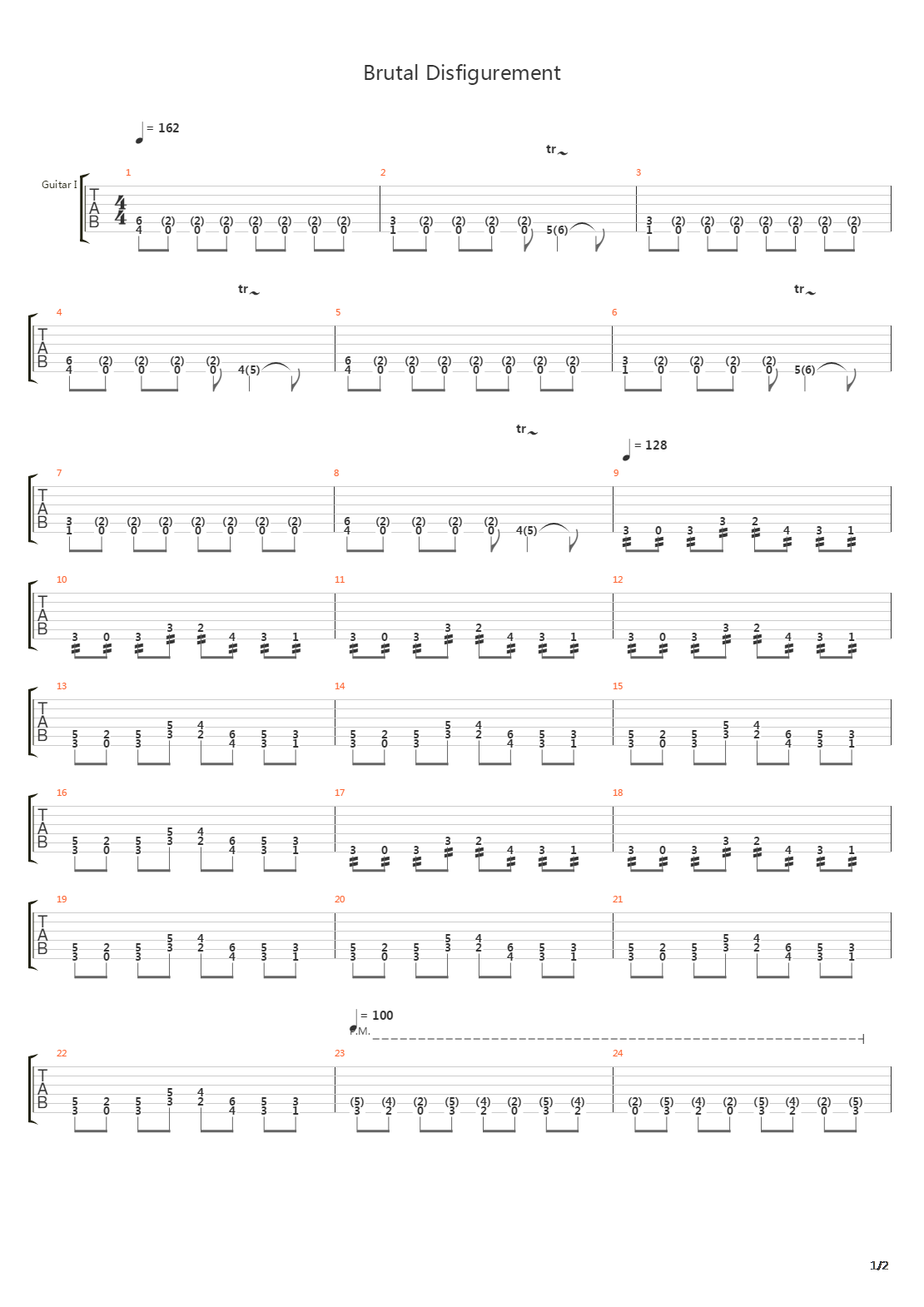 Brutal Disfigurement吉他谱