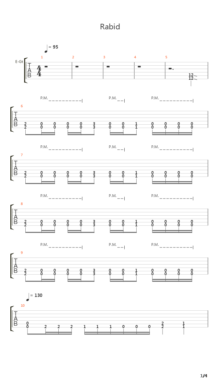 Rabid吉他谱