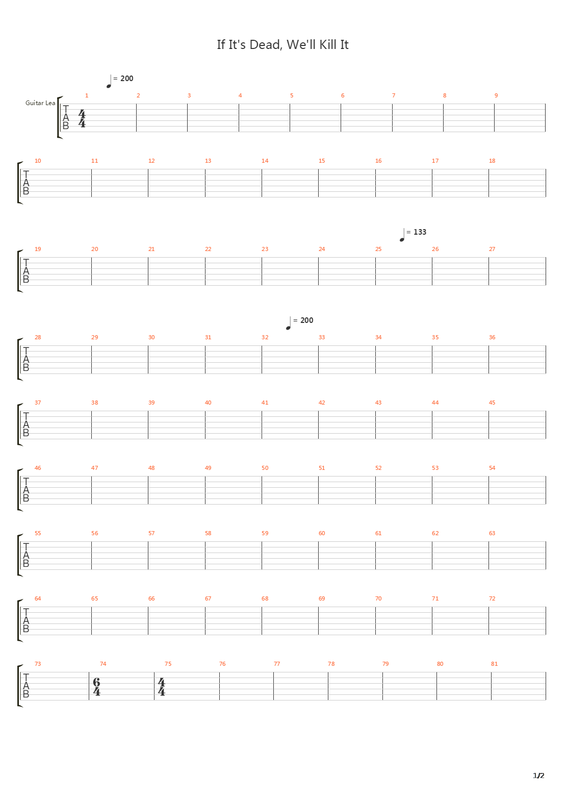 If Its Dead Well Kill It吉他谱