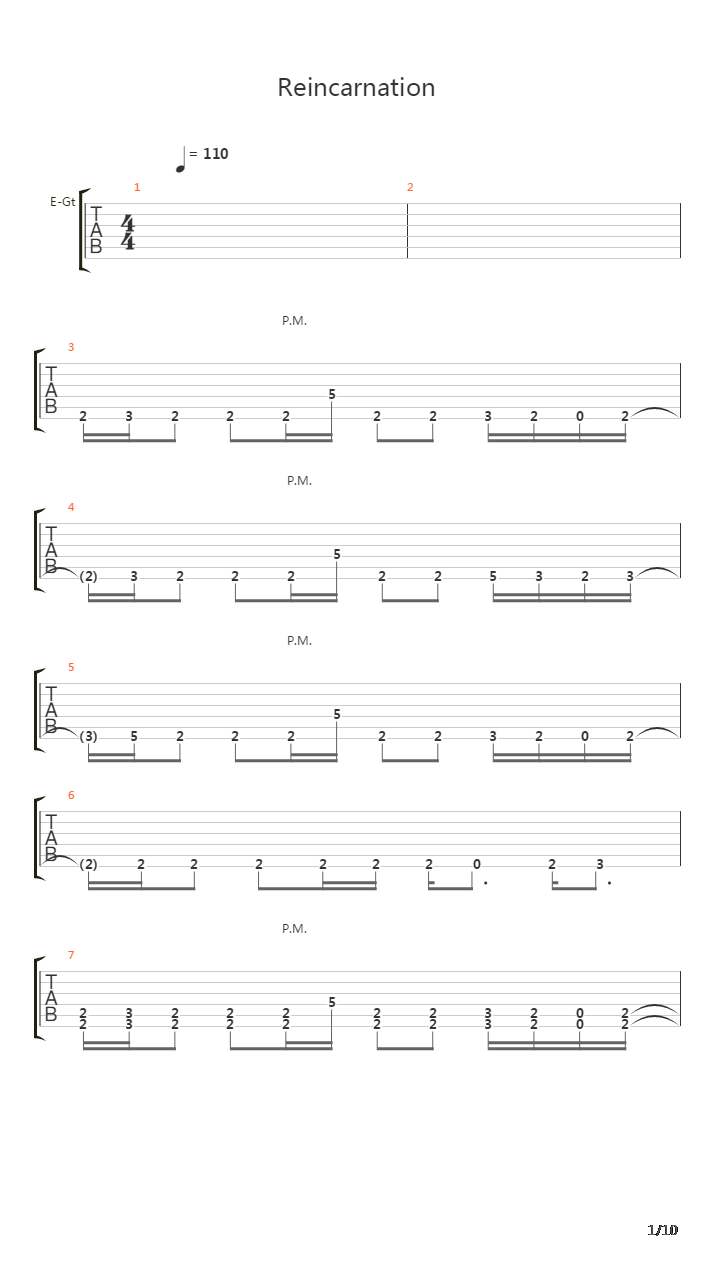 Reincarnate吉他谱