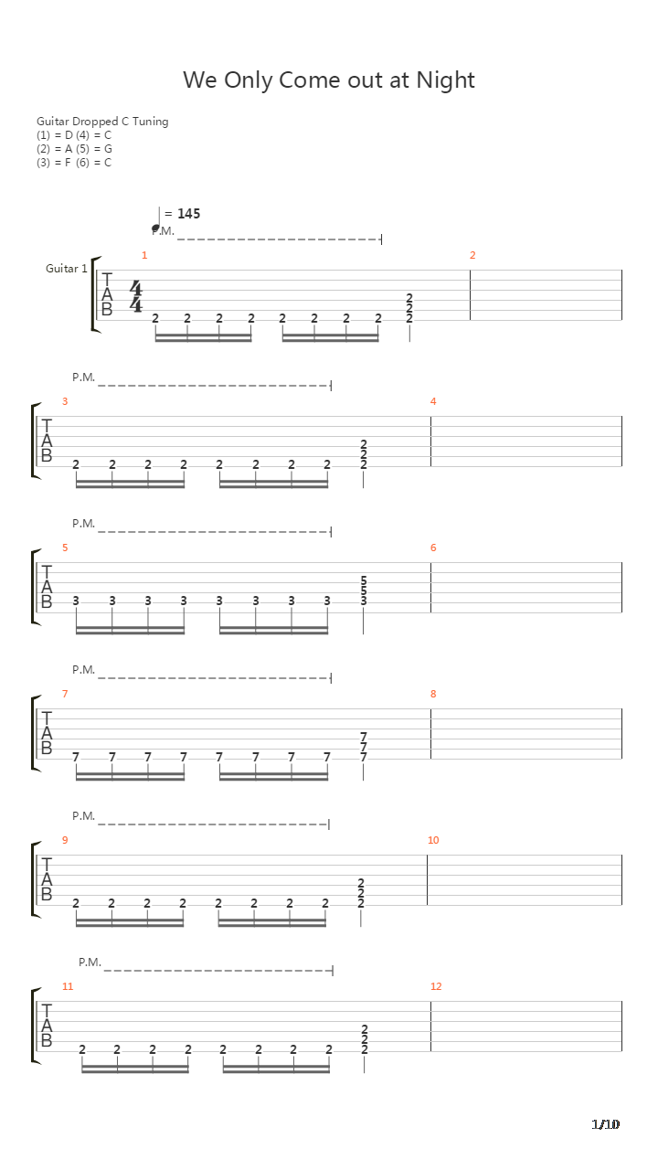 We Only Come Out At Night吉他谱