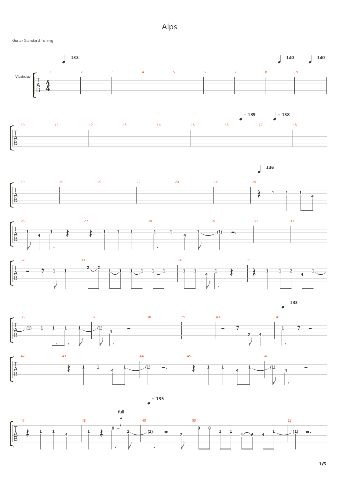 Alps吉他谱