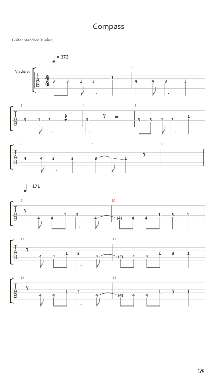 Compass吉他谱