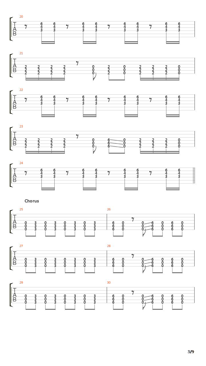 Determined吉他谱