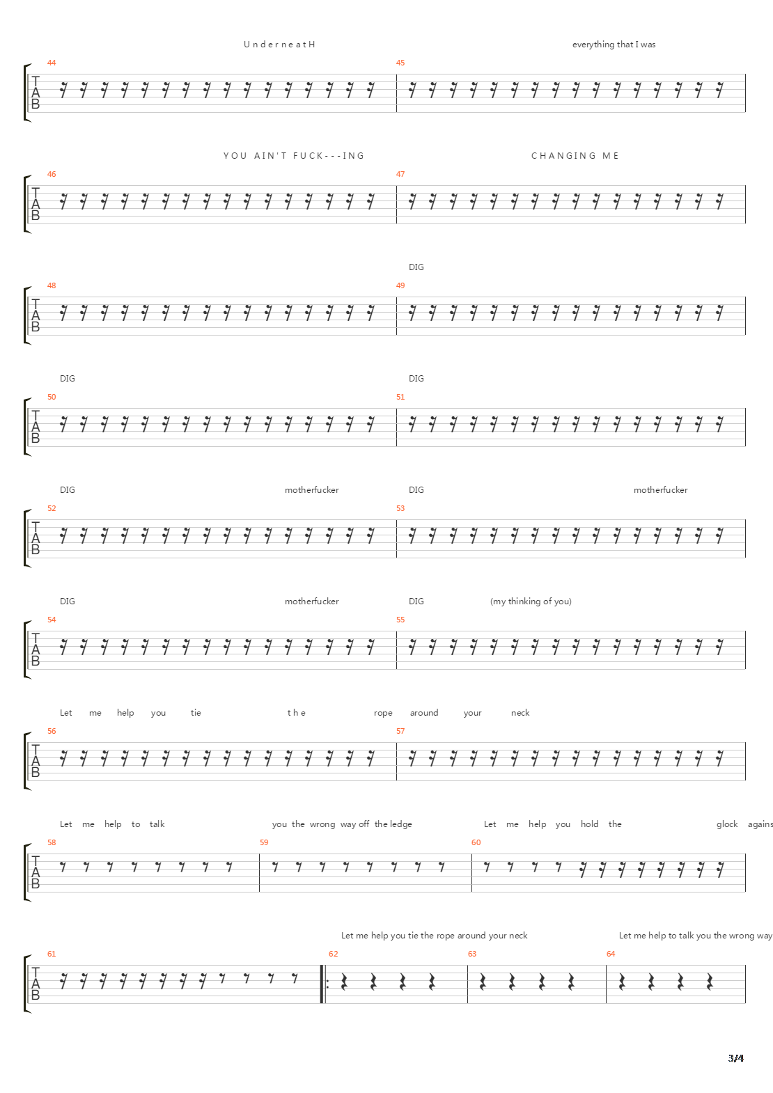 Dig吉他谱