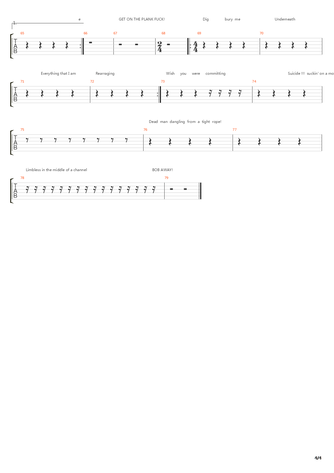 Dig吉他谱