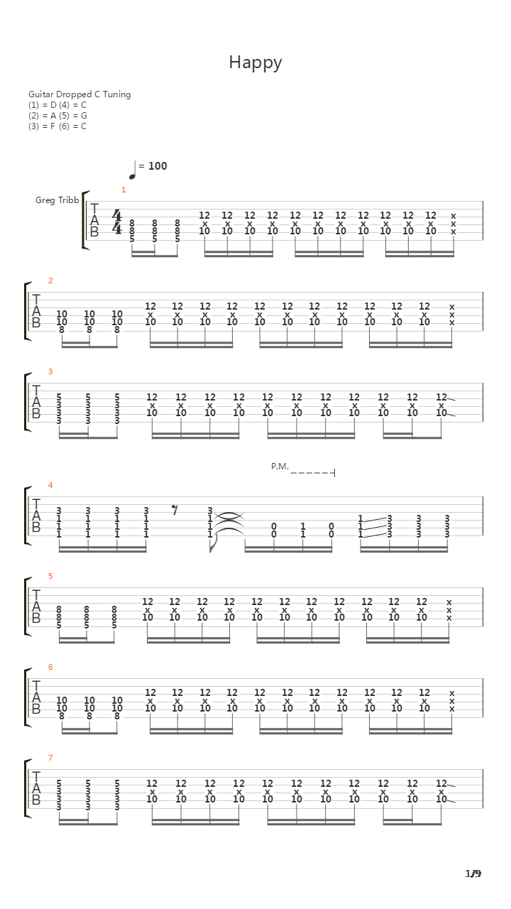 Happy吉他谱