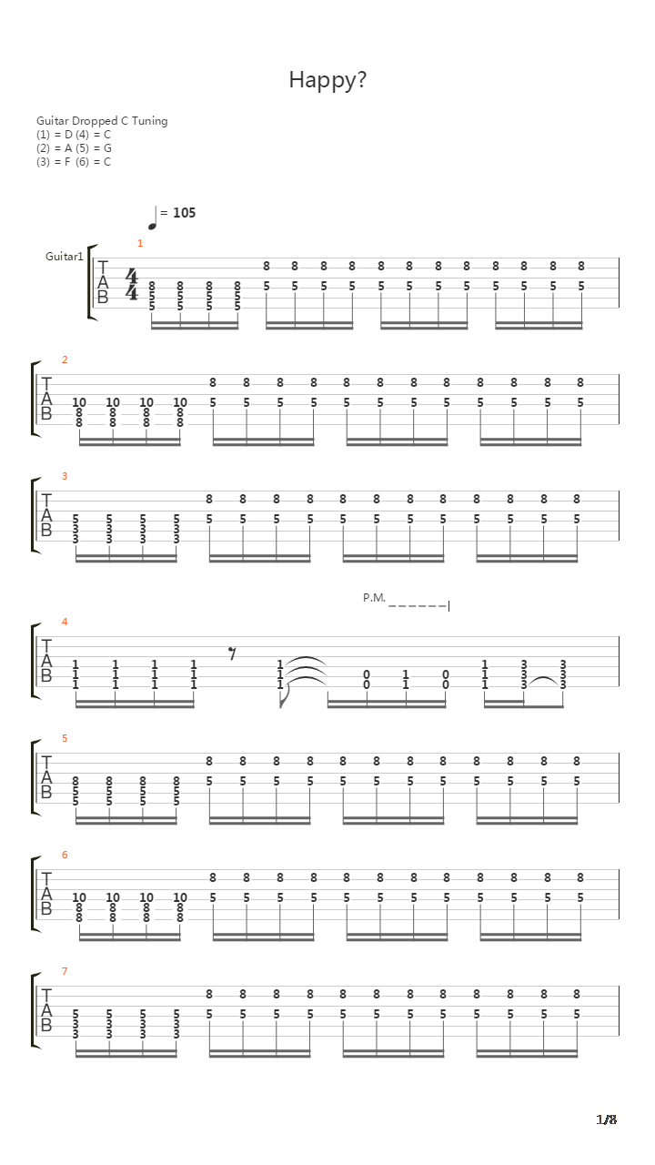 Happy吉他谱
