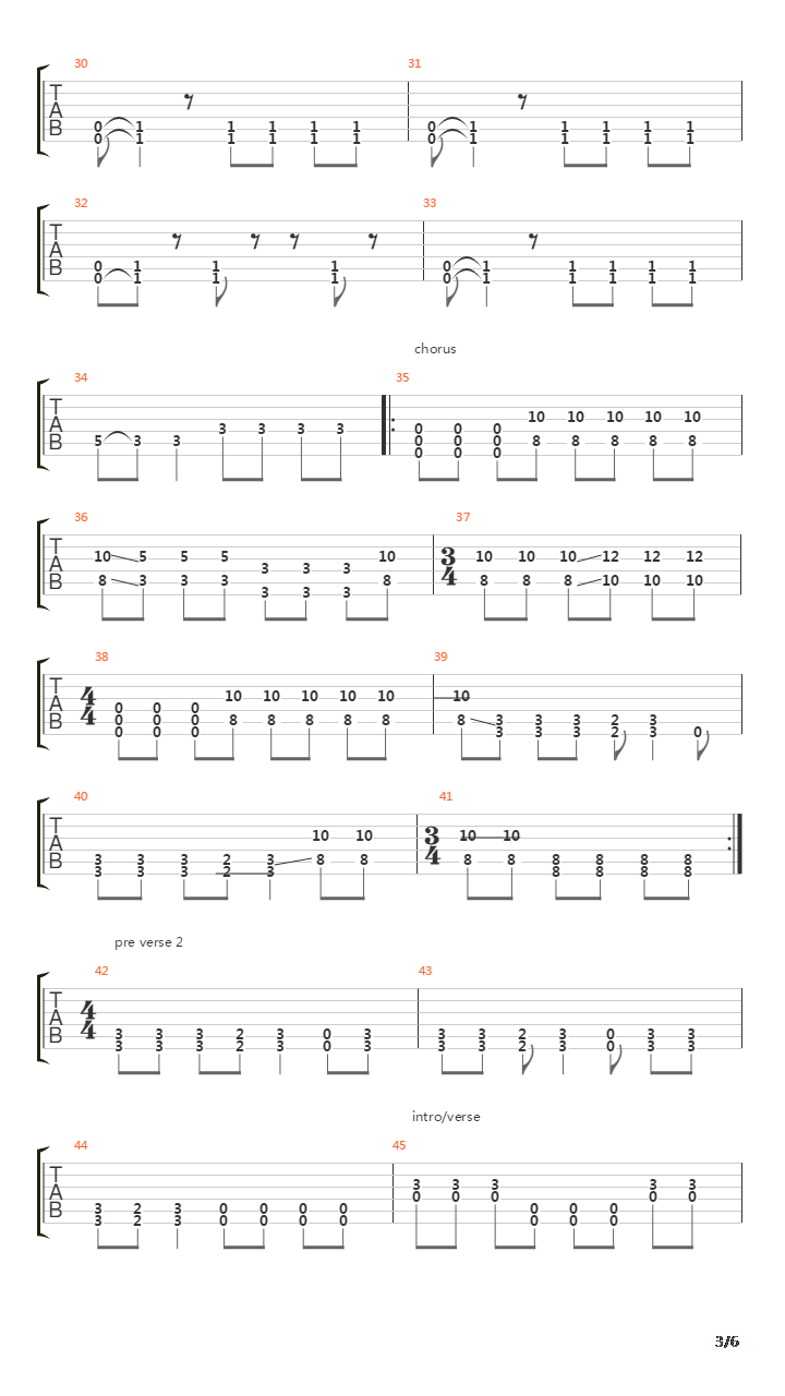 Per吉他谱